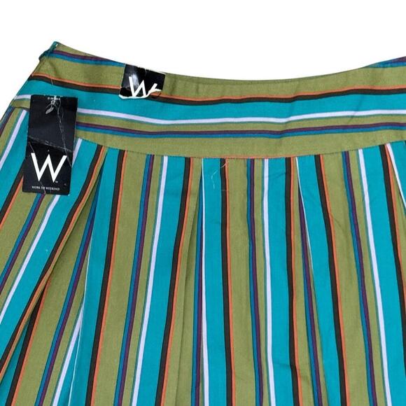NWT W Work to Weekend Striped A-Line Skirt Size 8 - Picture 2 of 7